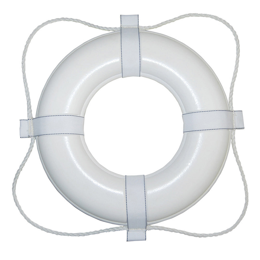 Taylor Made Foam Ring Buoy - 20" - White w/White Grab Line