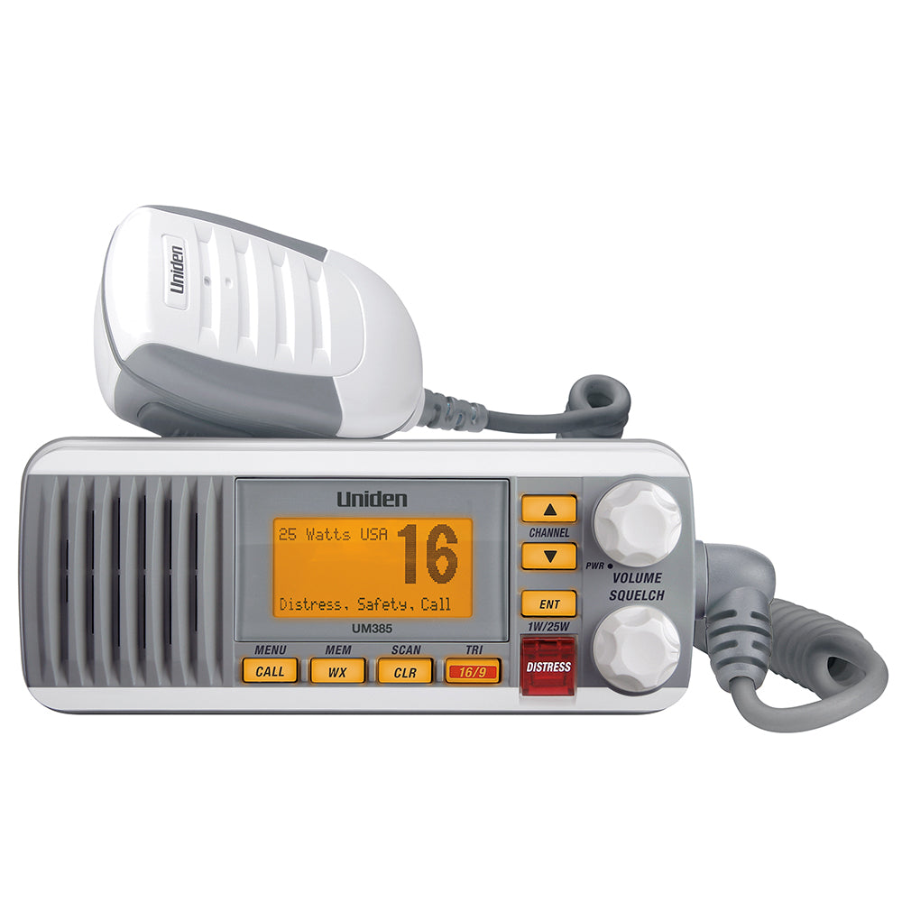 Uniden UM385 Fixed Mount VHF Radio - White