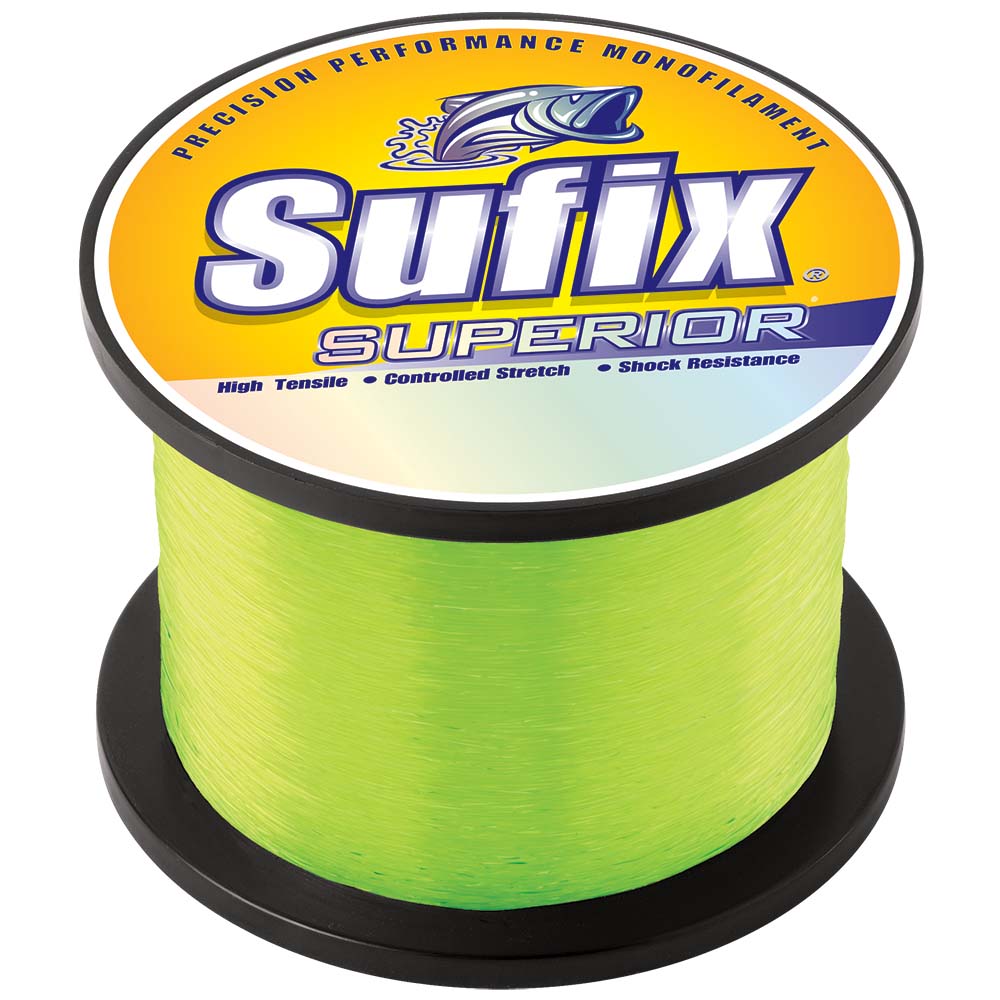 Sufix Superior Hi-Vis Yellow Monofilament - 12lb - 4395 yds