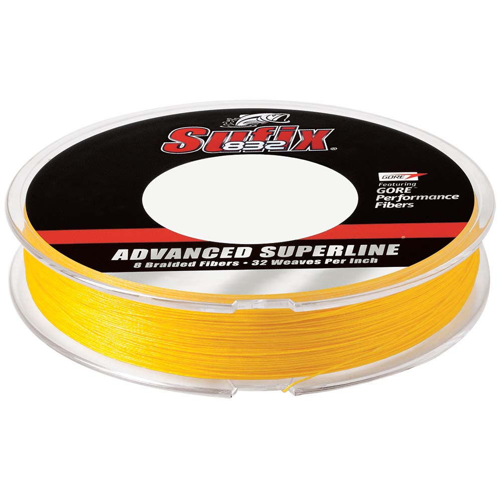 Sufix 832&reg; Advanced Superline&reg; Braid - 20lb - Hi-Vis Yellow - 150 yds