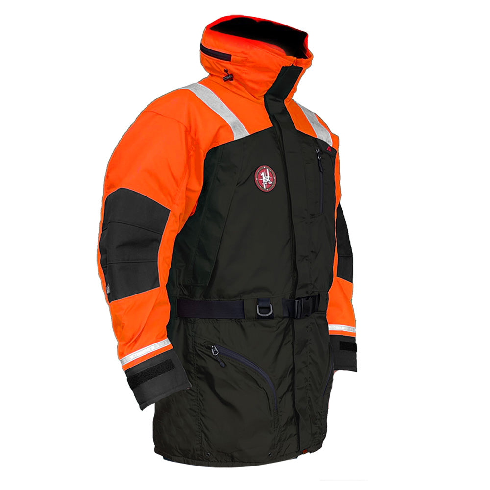 First Watch AC-1100 Flotation Coat - Hi-Vis Orange/Black - Small