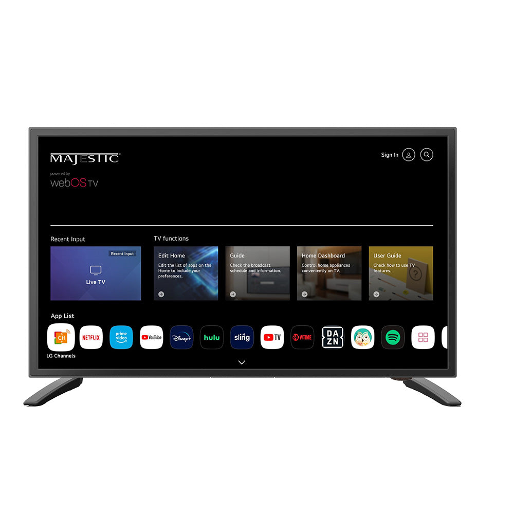 Majestic 19" 12V Smart LED TV WebOS, Mirror Cast &amp; Bluetooth - North America Only